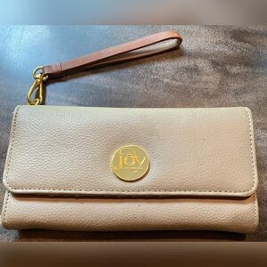 Joy Mangano Wallet Clutch Womens Faux Leather Organizer Wristlet Purse